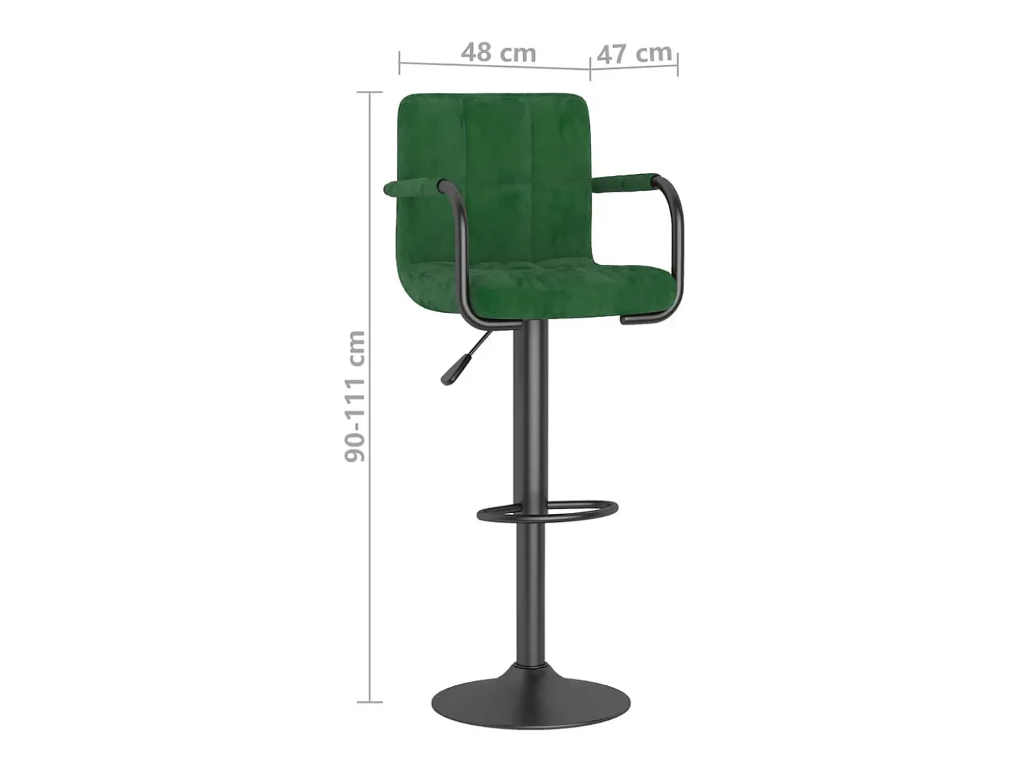Bancos de bar 2 pcs veludo verde-escuro