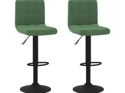 Bancos de bar 2 pcs veludo verde-escuro PT381870