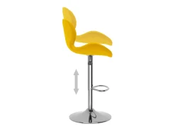 Bancos de bar 2 pcs veludo amarelo mostarda