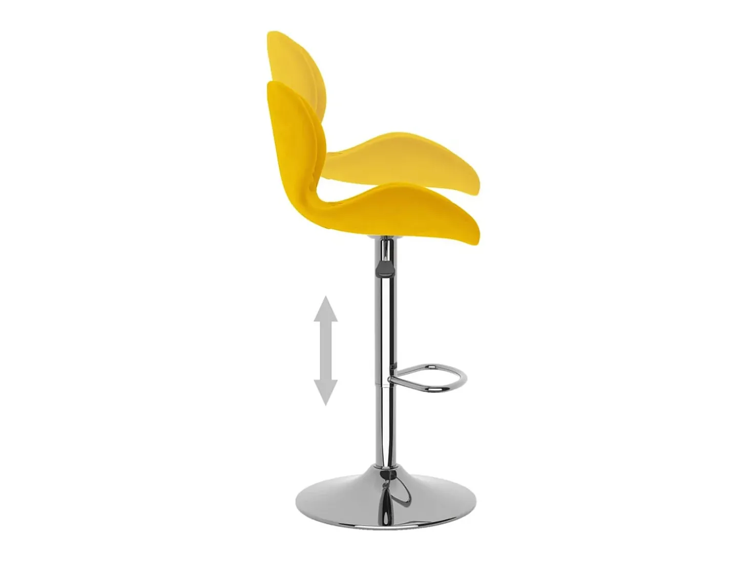 Bancos de bar 2 pcs veludo amarelo mostarda