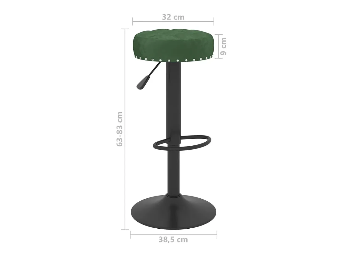 Bancos de bar 2 pcs veludo verde-escuro