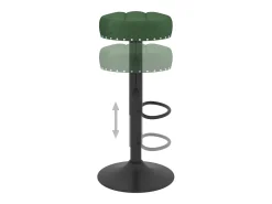 Bancos de bar 2 pcs veludo verde-escuro