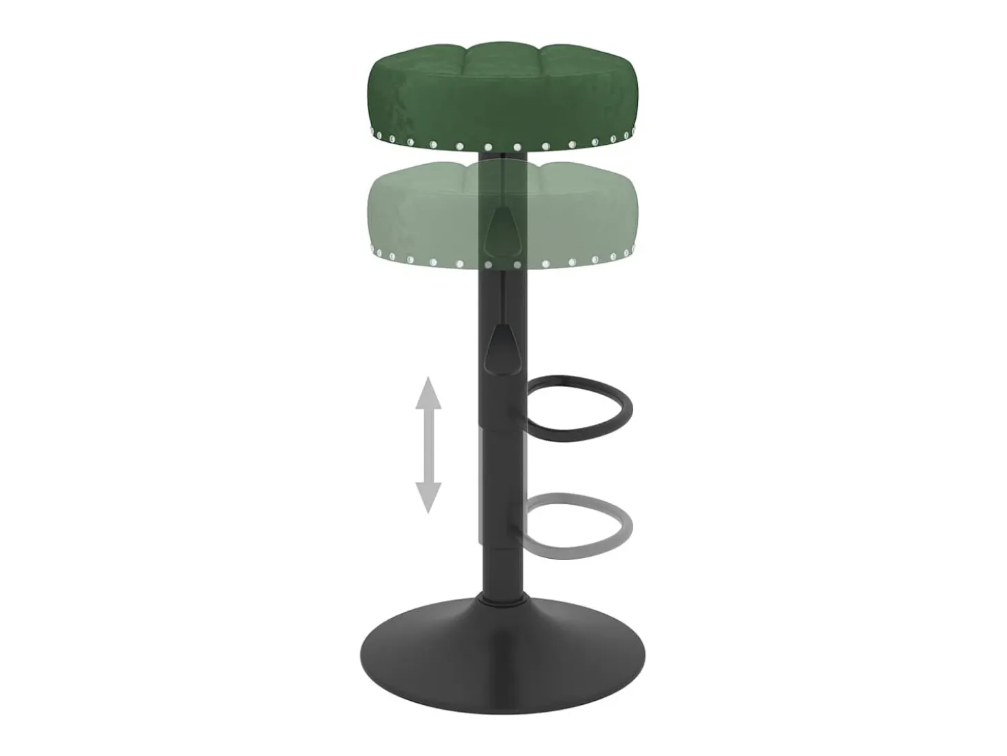 Bancos de bar 2 pcs veludo verde-escuro