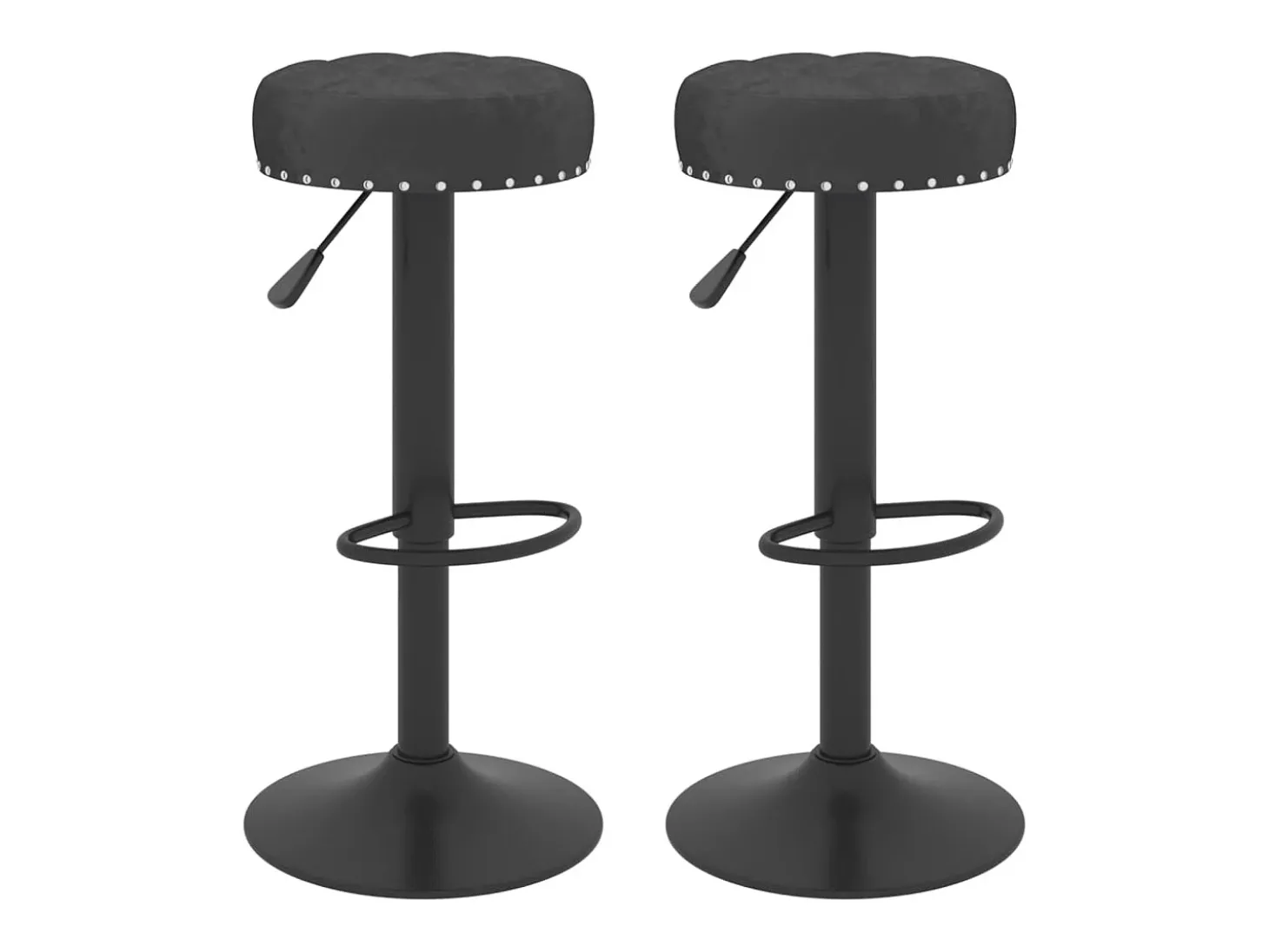 Bancos de bar 2 pcs veludo preto PT921897