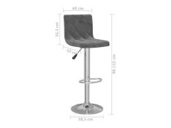 Bancos de bar 2 pcs veludo cinzento-escuro