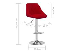 Bancos de bar 2 pcs veludo vermelho tinto