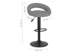 Bancos de bar 2 pcs veludo cinzento-claro