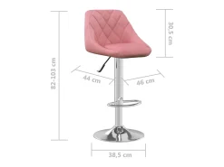 Bancos de bar 2 pcs veludo rosa