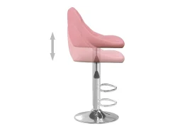 Bancos de bar 2 pcs veludo rosa