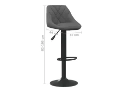 Bancos de bar 2 pcs veludo cinzento-escuro