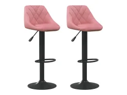 Bancos de bar 2 pcs veludo rosa PT816205