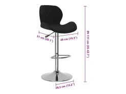 Bancos de bar 2 pcs veludo preto