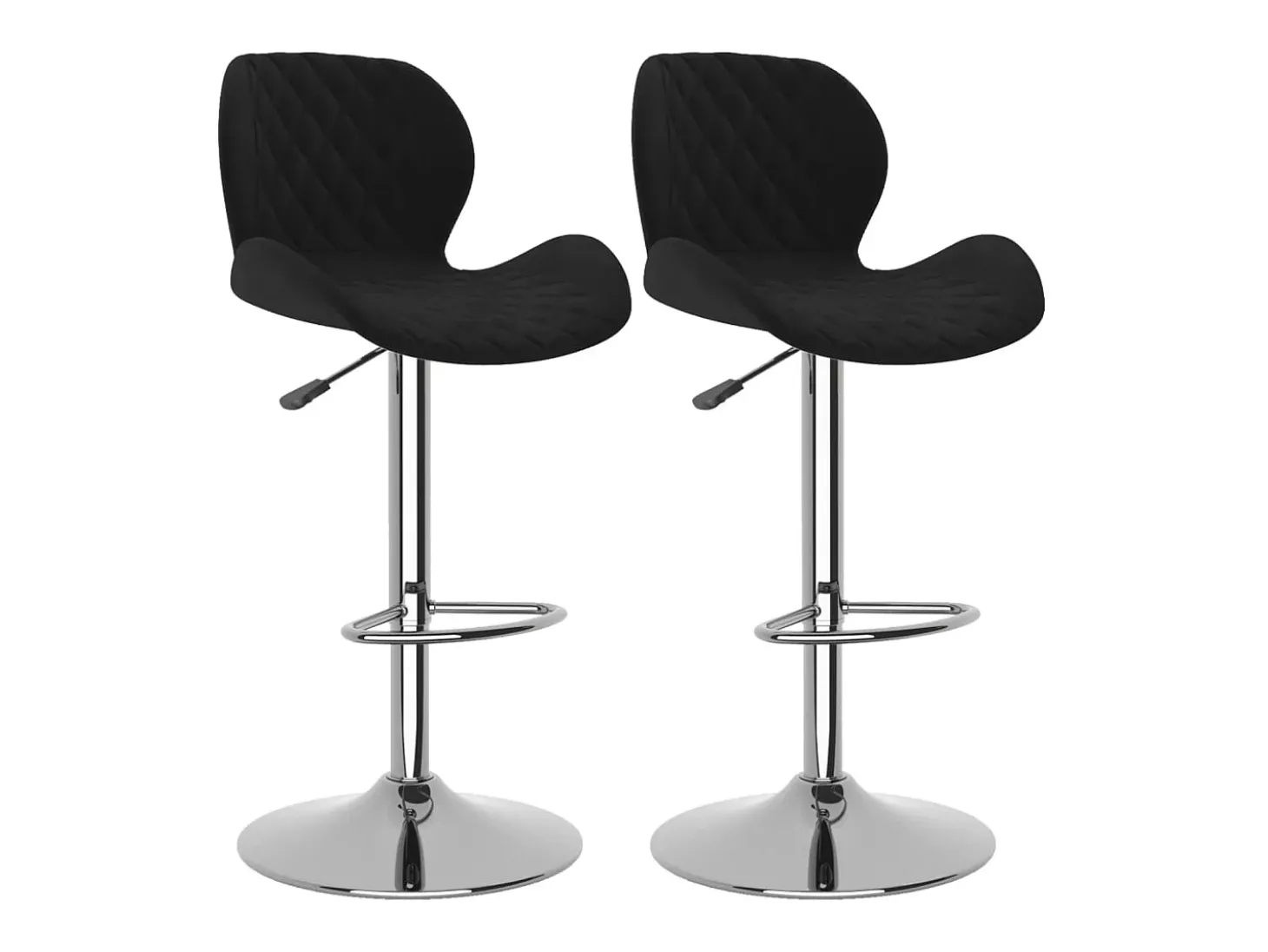 Bancos de bar 2 pcs veludo preto