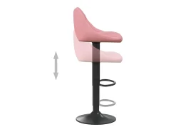 Bancos de bar 2 pcs veludo rosa