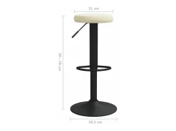 Bancos de bar 2 pcs veludo creme