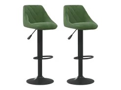 Bancos de bar 2 pcs veludo verde-escuro