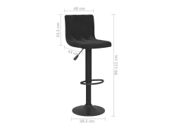 Bancos de bar 2 pcs veludo preto