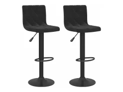 Bancos de bar 2 pcs veludo preto