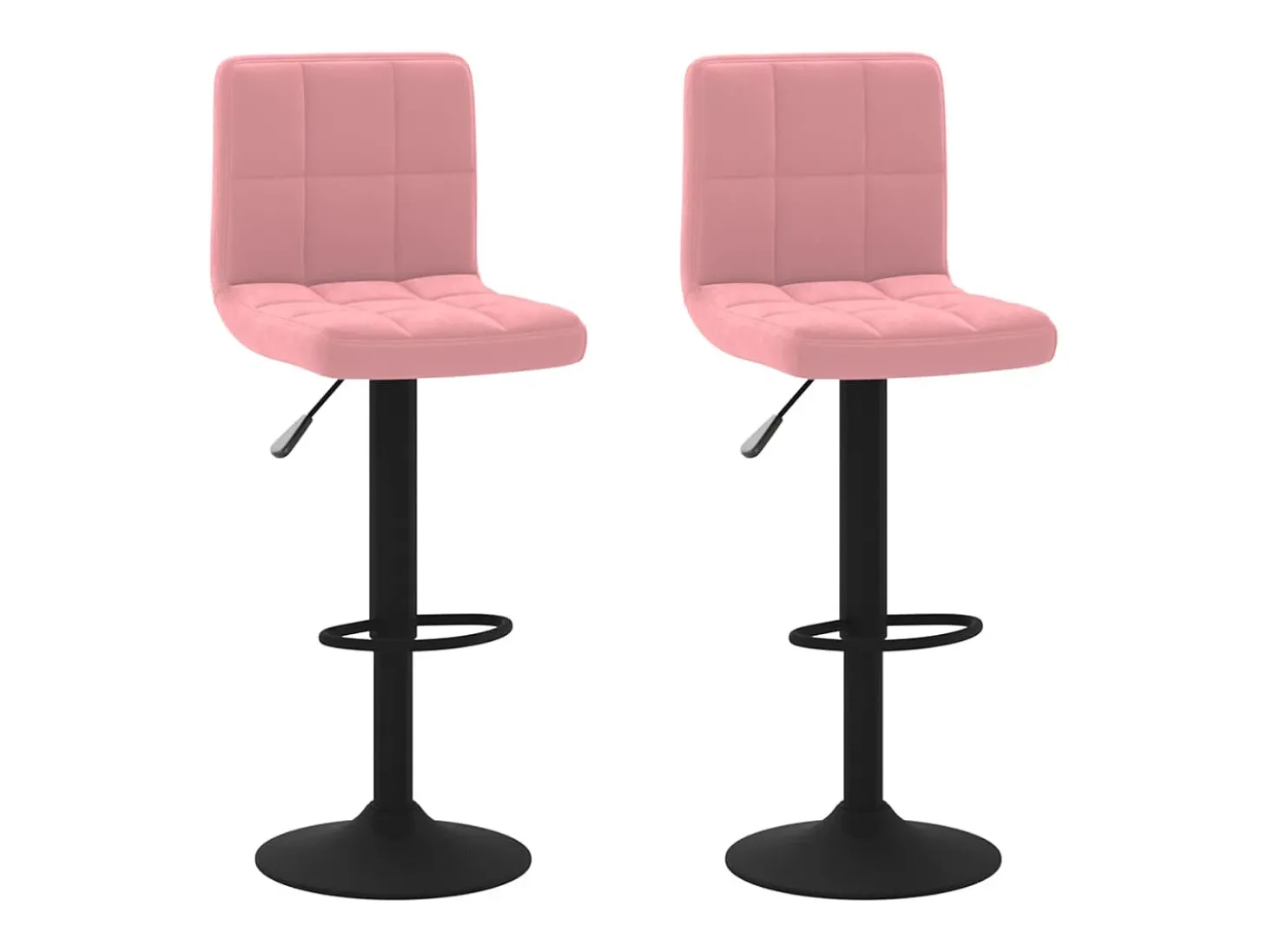 Bancos de bar 2 pcs veludo rosa