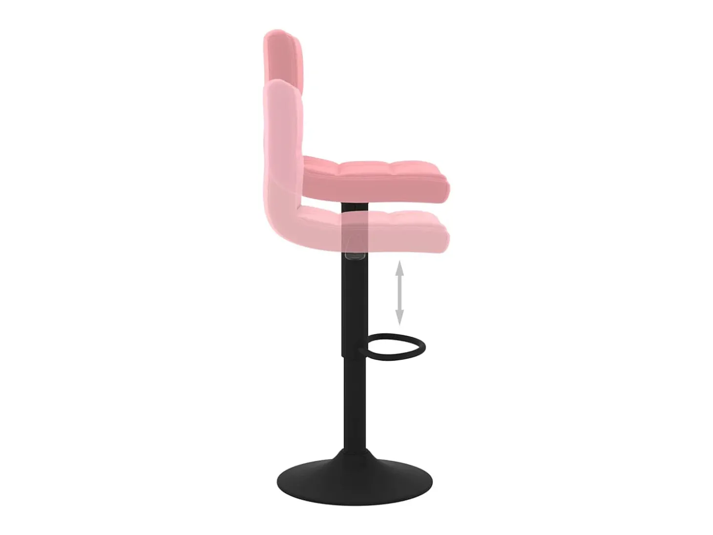 Bancos de bar 2 pcs veludo rosa