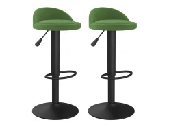 Bancos de bar 2 pcs veludo verde-escuro