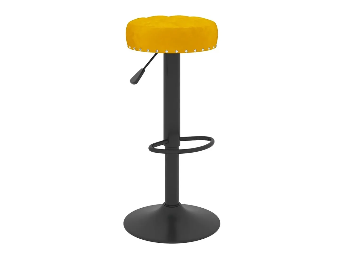 Bancos de bar 2 pcs veludo amarelo mostarda PT803581