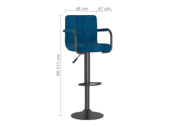 Bancos de bar 2 pcs veludo azul