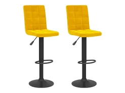 Bancos de bar 2 pcs veludo amarelo mostarda PT627578