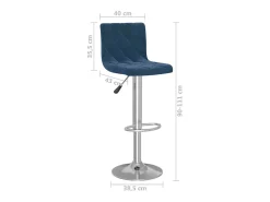Bancos de bar 2 pcs veludo azul