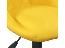 Bancos de bar 2 pcs veludo amarelo mostarda