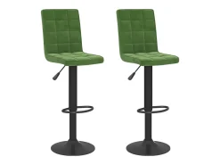 Bancos de bar 2 pcs veludo verde-escuro