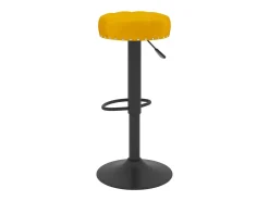 Bancos de bar 2 pcs veludo amarelo mostarda