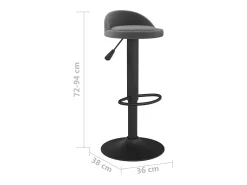 Bancos de bar 2 pcs veludo cinzento-escuro