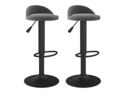 Bancos de bar 2 pcs veludo cinzento-escuro