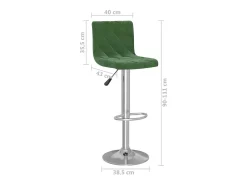 Bancos de bar 2 pcs veludo verde-escuro
