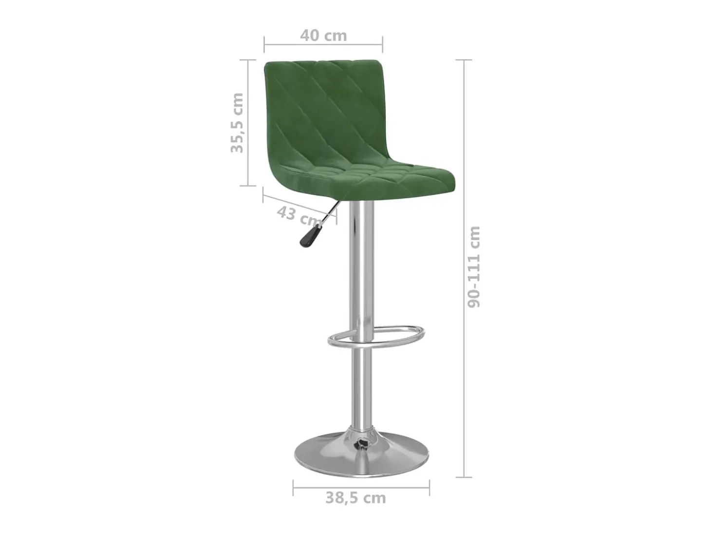 Bancos de bar 2 pcs veludo verde-escuro