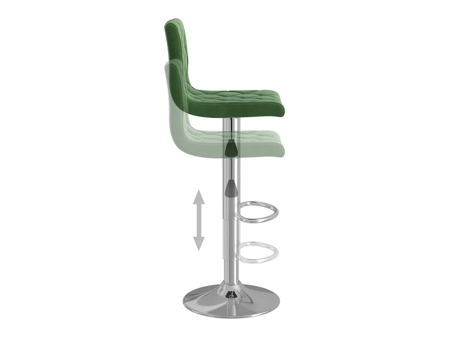 Bancos de bar 2 pcs veludo verde-escuro