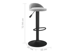 Bancos de bar 2 pcs veludo cinzento-claro