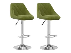 Bancos de bar 2 pcs veludo verde-claro