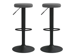 Bancos de bar 2 pcs veludo cinzento-escuro