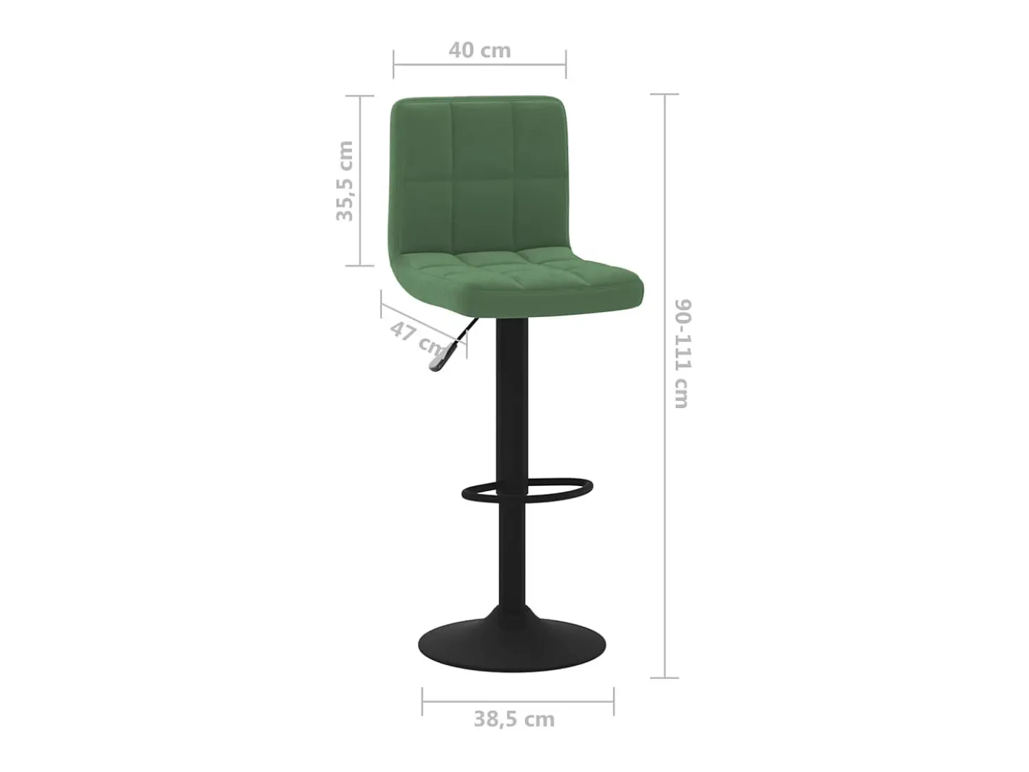 Bancos de bar 2 pcs veludo verde-escuro