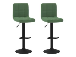 Bancos de bar 2 pcs veludo verde-escuro
