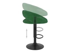 Bancos de bar 2 pcs veludo verde-escuro