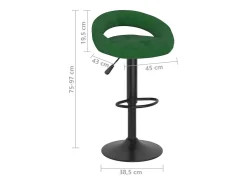 Bancos de bar 2 pcs veludo verde-escuro