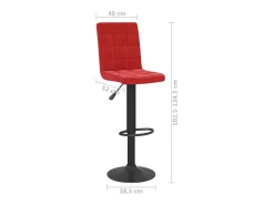 Bancos de bar 2 pcs veludo vermelho tinto