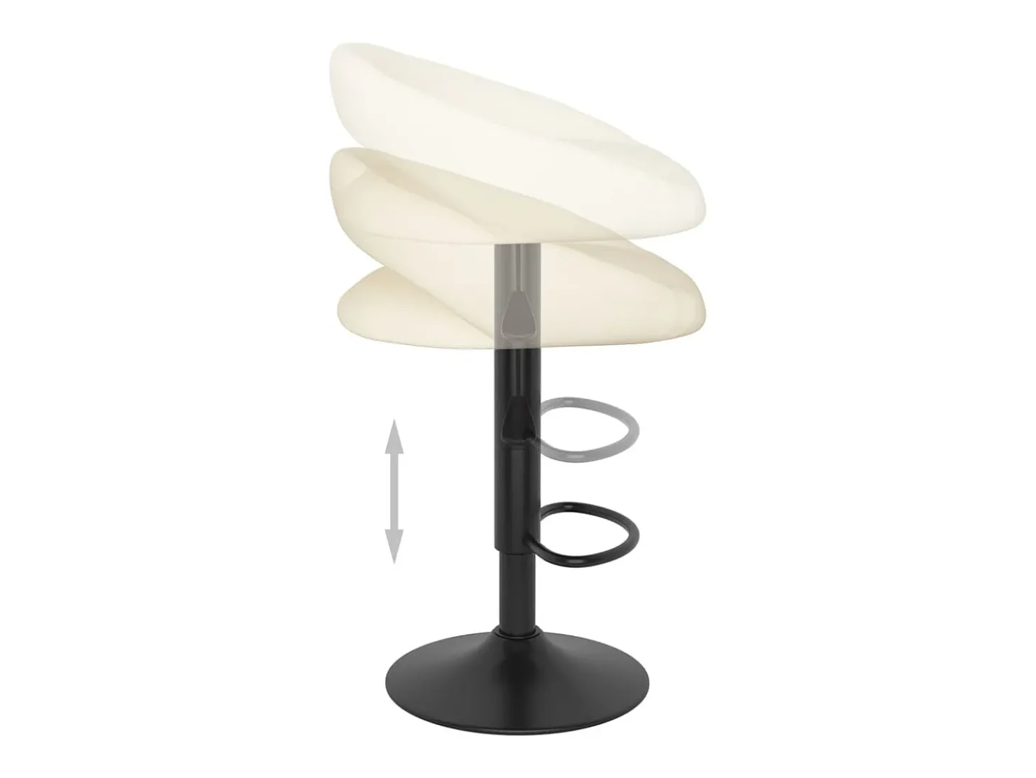 Bancos de bar 2 pcs veludo creme
