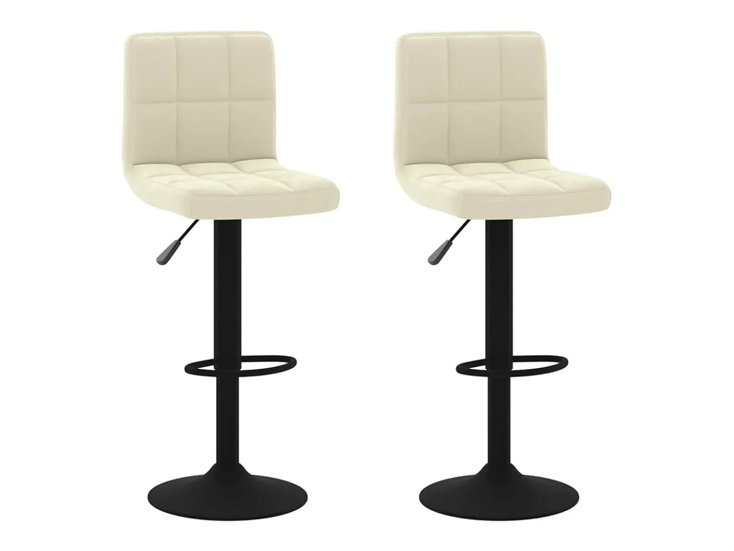 Bancos de bar 2 pcs veludo creme PT967731