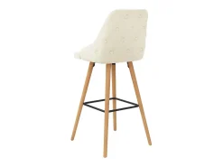 Bancos de bar 2 pcs veludo creme PT777985