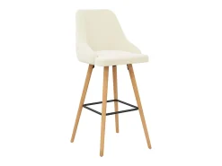 Bancos de bar 2 pcs veludo creme PT777985
