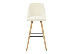 Bancos de bar 2 pcs veludo creme PT777985